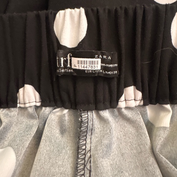 Zara Black and White Polka Dot pants large - Picture 4 of 4